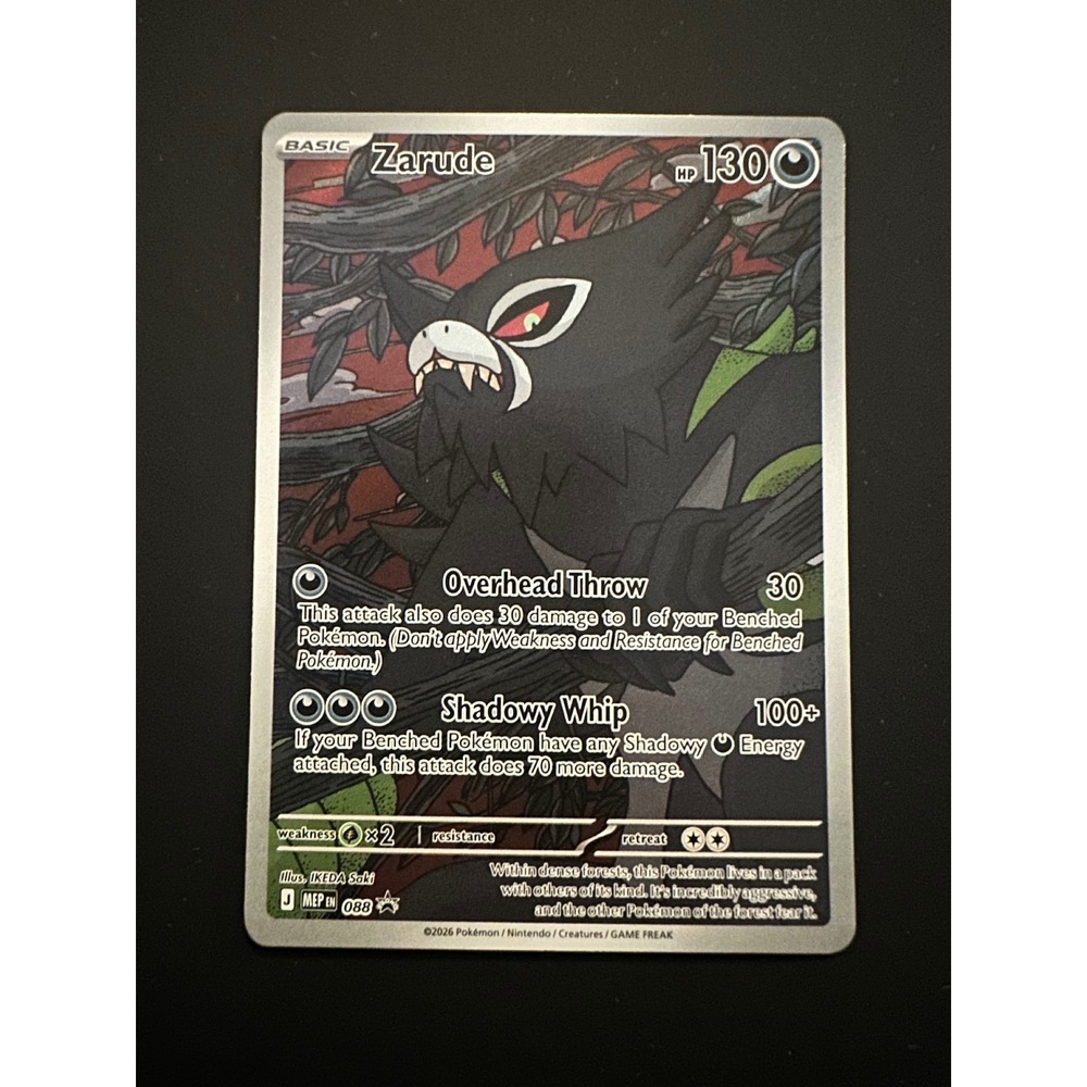 Pokemon Zarude 088 Full Art Promo Pitch Black ETB Card